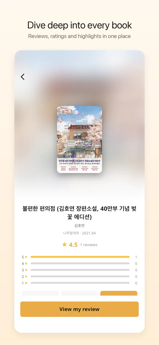 Book detail with ratings and reviews